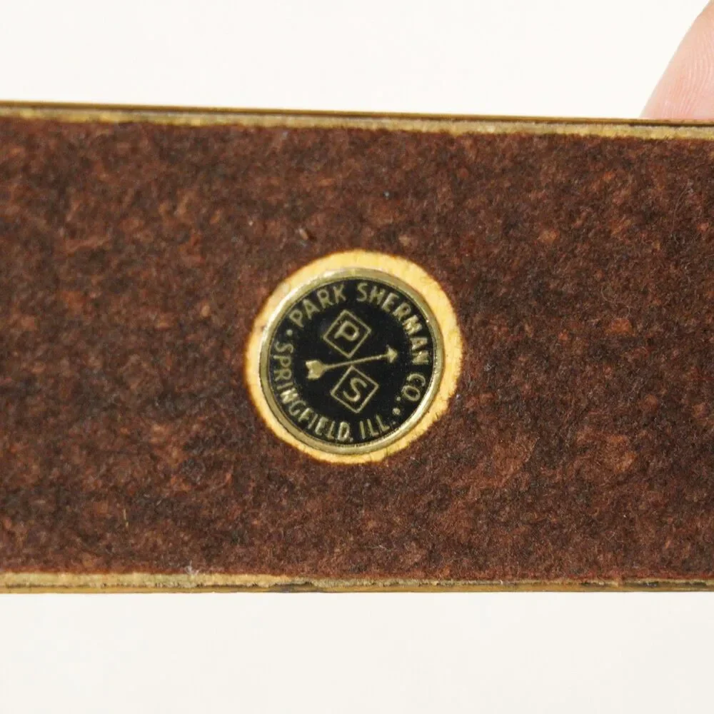 Park Sherman Brass Perpetual Desk Calendar Mid-Century Springfield Illinois VTG